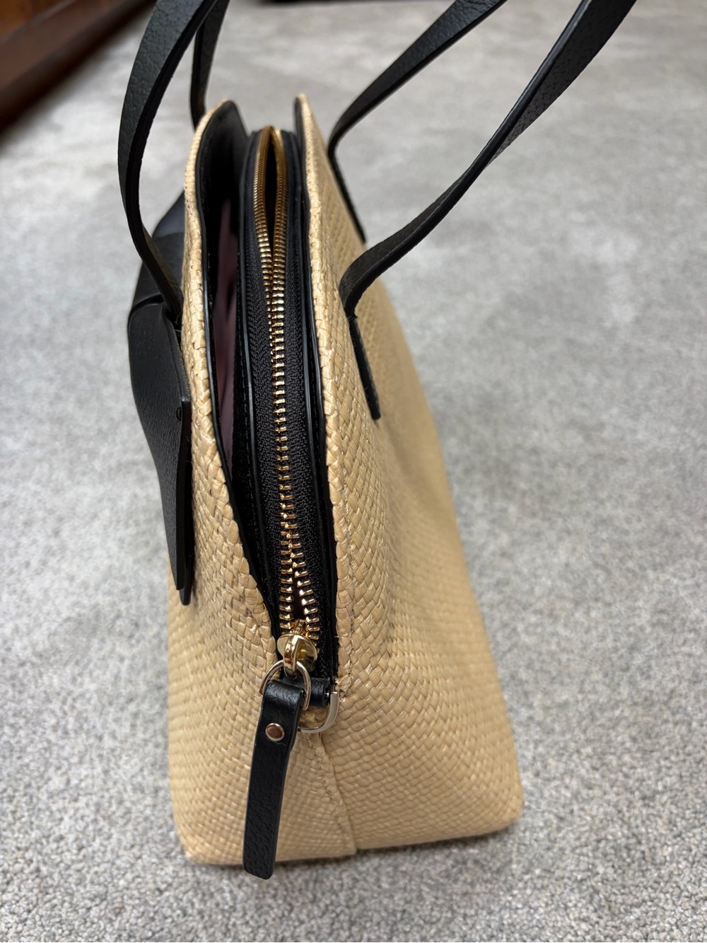 NWOT Kate Spade OLIVE DRIVE STRAW LOTTIE SATCHEL - Picture 8 of 9